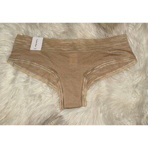 Calvin Klein QD3672 Womens Modal Bikini Panty Underwear L Large Beige